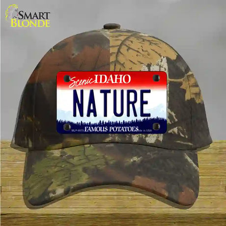 Nature Idaho Novelty License Plate Hat Cotton / Camoflauge