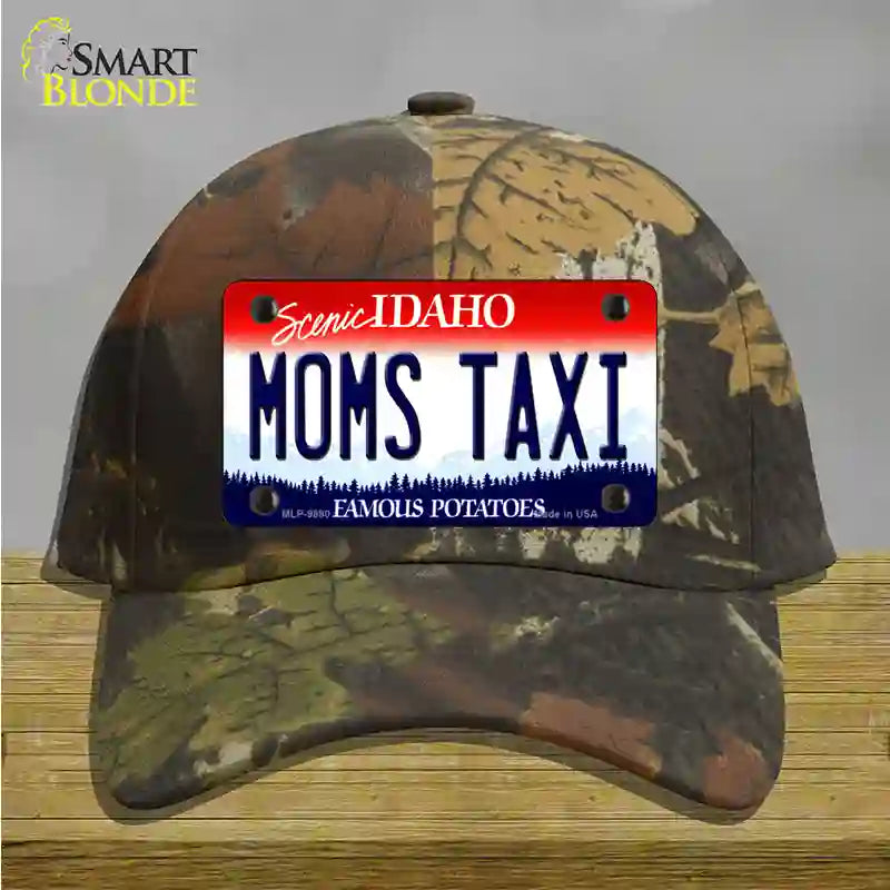 Moms Taxi Idaho Novelty License Plate Hat Cotton / Camoflauge