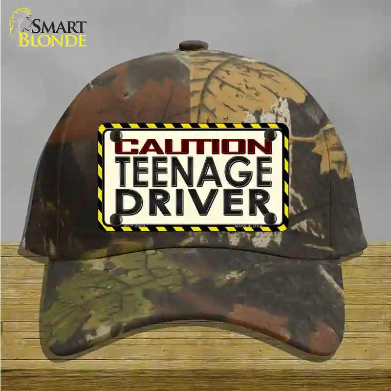 Caution Teenage Driver Novelty License Plate Hat Cotton / Camoflauge