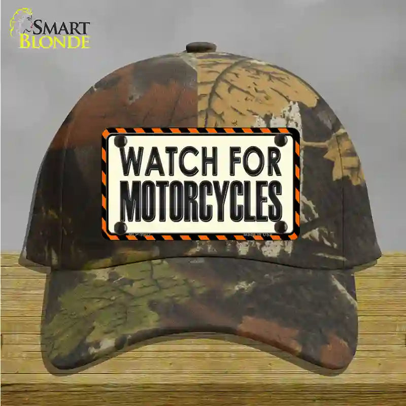 Watch For Motorcycle Novelty License Plate Hat Cotton / Camoflauge