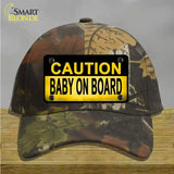 Caution Baby On Board Novelty License Plate Hat Cotton / Camoflauge