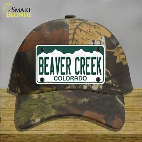 Beaver Creek Colorado Novelty License Plate Hat Cotton / Camoflauge