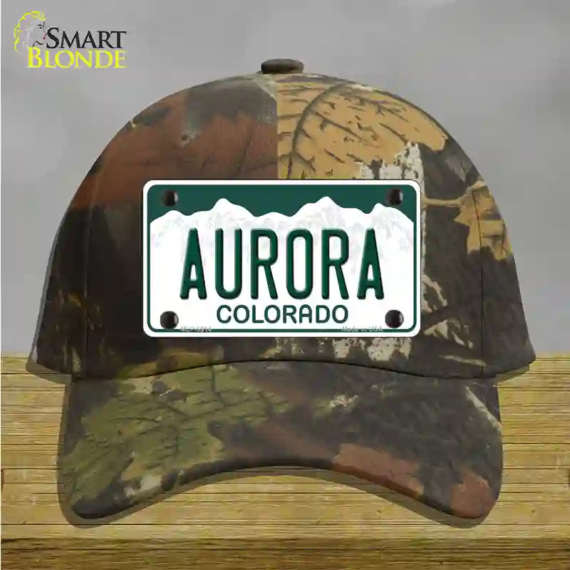 Aurora Colorado Novelty License Plate Hat Cotton / Camoflauge