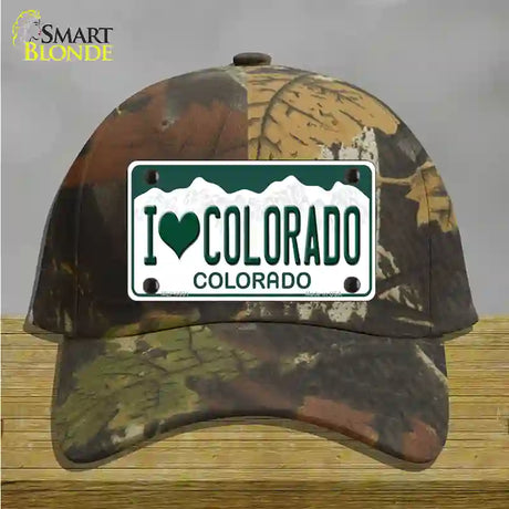 I Love Colorado Novelty License Plate Hat Cotton / Camoflauge