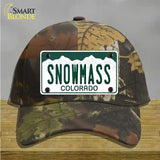 Snowmass Colorado Novelty License Plate Hat Cotton / Camoflauge