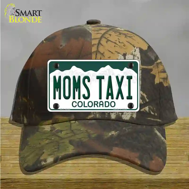 Moms Taxi Colorado Novelty License Plate Hat Cotton / Camoflauge