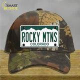 Rocky Mountains Colorado Novelty License Plate Hat Cotton / Camoflauge