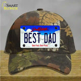 Best Dad South Dakota Novelty License Plate Hat Cotton / Camoflauge