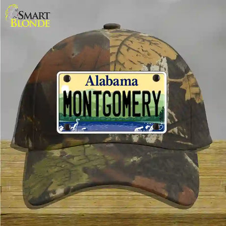 Montgomery Alabama Novelty License Plate Hat Cotton / Camoflauge