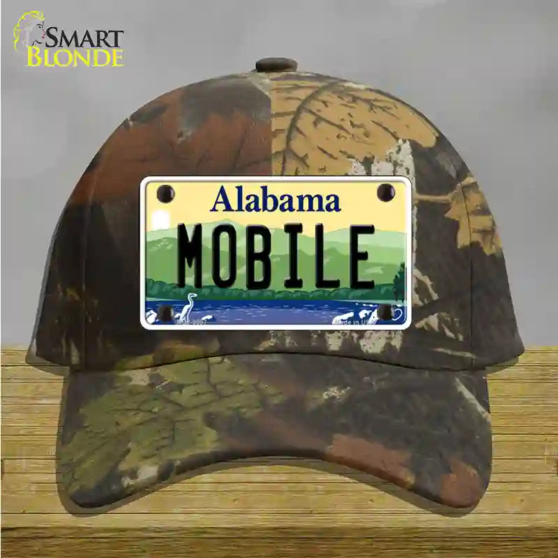 Mobile Alabama Novelty License Plate Hat Cotton / Camoflauge