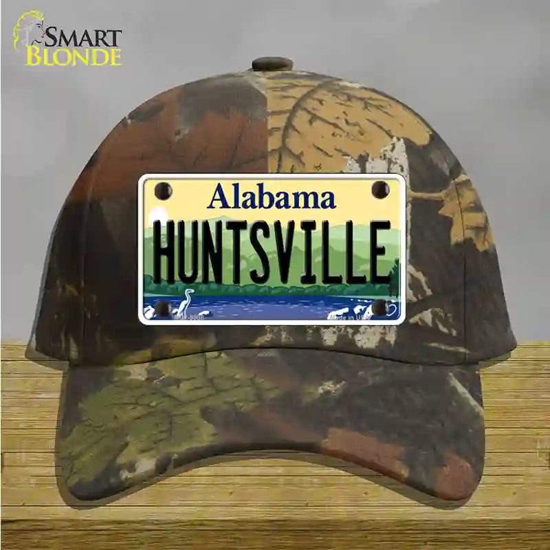 Huntsville Alabama Novelty License Plate Hat Cotton / Camoflauge