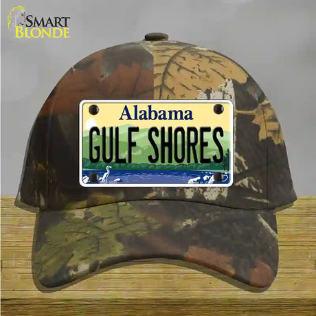 Gulf Shores Alabama Novelty License Plate Hat Cotton / Camoflauge