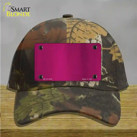 Pink Metallic Solid Novelty License Plate Hat Cotton / Camoflauge