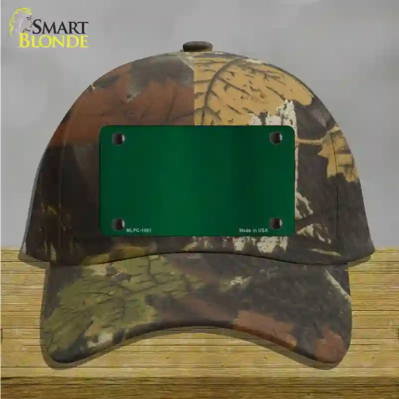 Green Metallic Solid Novelty License Plate Hat Cotton / Camoflauge