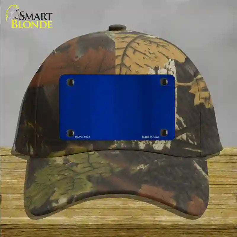 Blue Metallic Solid Novelty License Plate Hat Cotton / Camoflauge