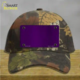 Purple Metallic Solid Novelty License Plate Hat Cotton / Camoflauge