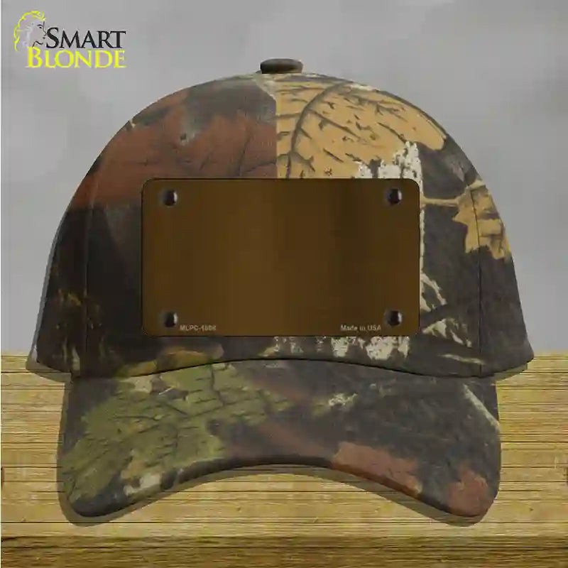 Brown Metallic Solid Novelty License Plate Hat Cotton / Camoflauge