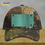 Teal Metallic Solid Novelty License Plate Hat Cotton / Camoflauge