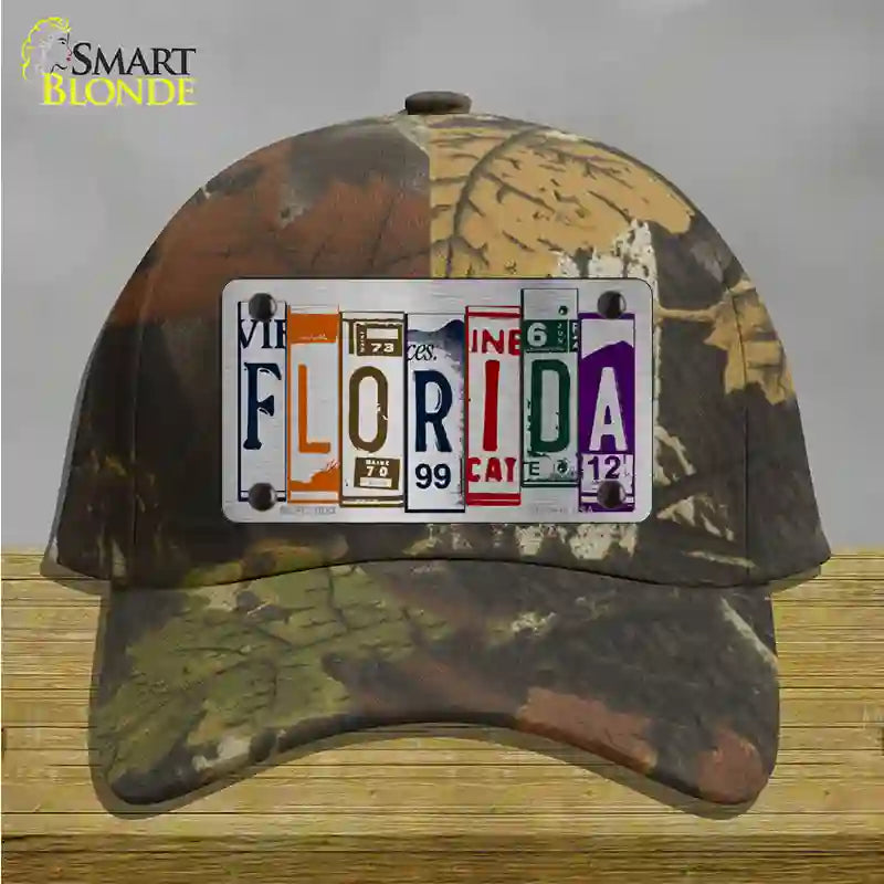 Florida License Plate Art Novelty License Plate Hat Cotton / Camoflauge