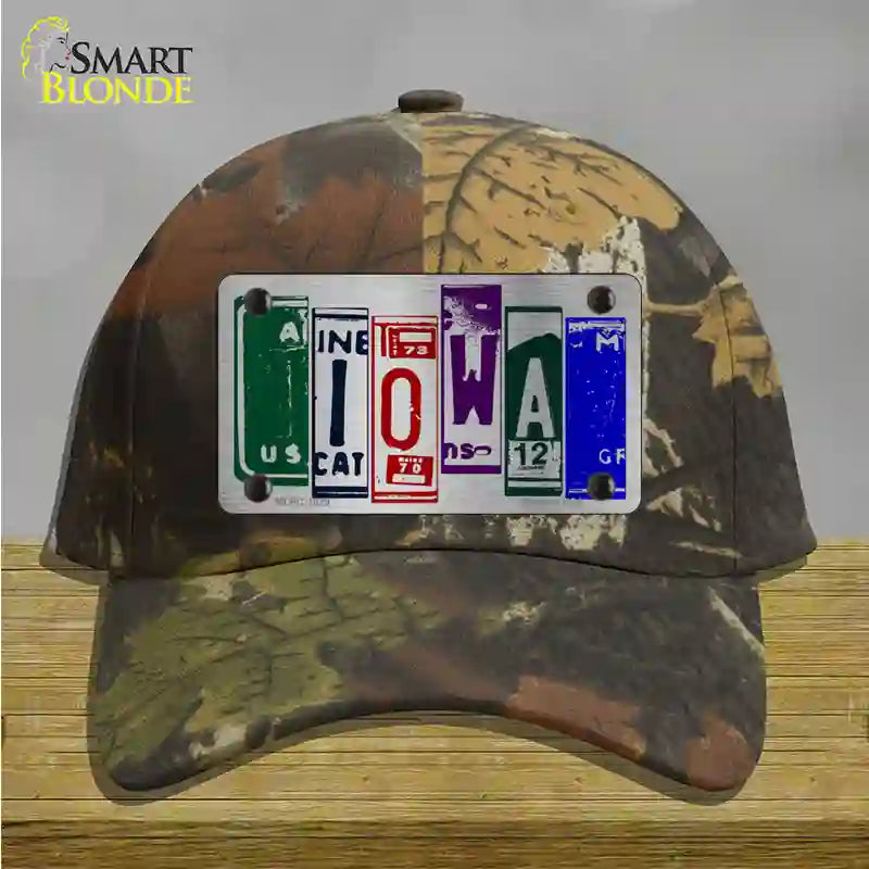 Iowa License Plate Art Novelty License Plate Hat Cotton / Camoflauge