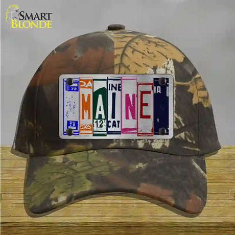 Maine License Plate Art Novelty License Plate Hat Cotton / Camoflauge