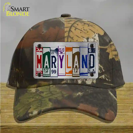 Maryland License Plate Art Novelty License Plate Hat Cotton / Camoflauge