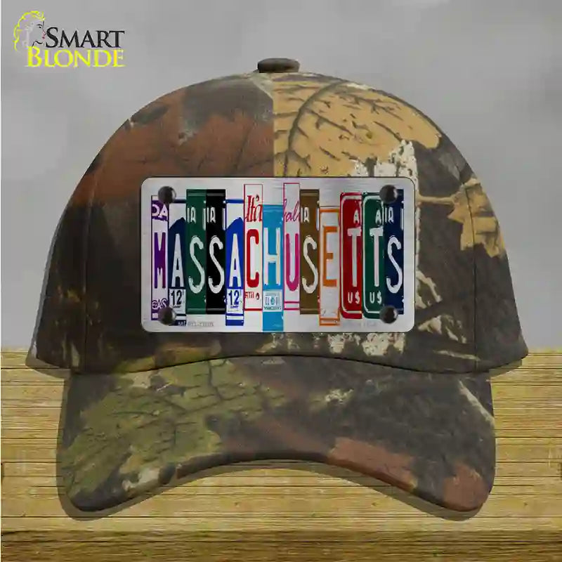 Massachusetts License Plate Art Novelty License Plate Hat Cotton / Camoflauge