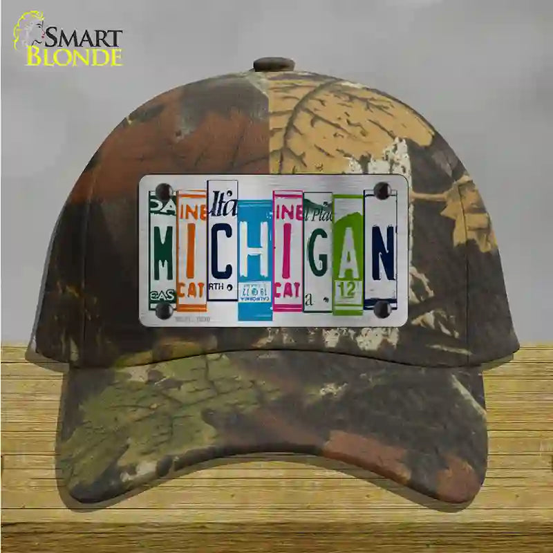 Michigan License Plate Art Novelty License Plate Hat Cotton / Camoflauge