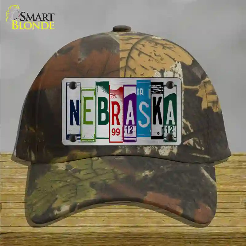 Nebraska License Plate Art Novelty License Plate Hat Cotton / Camoflauge