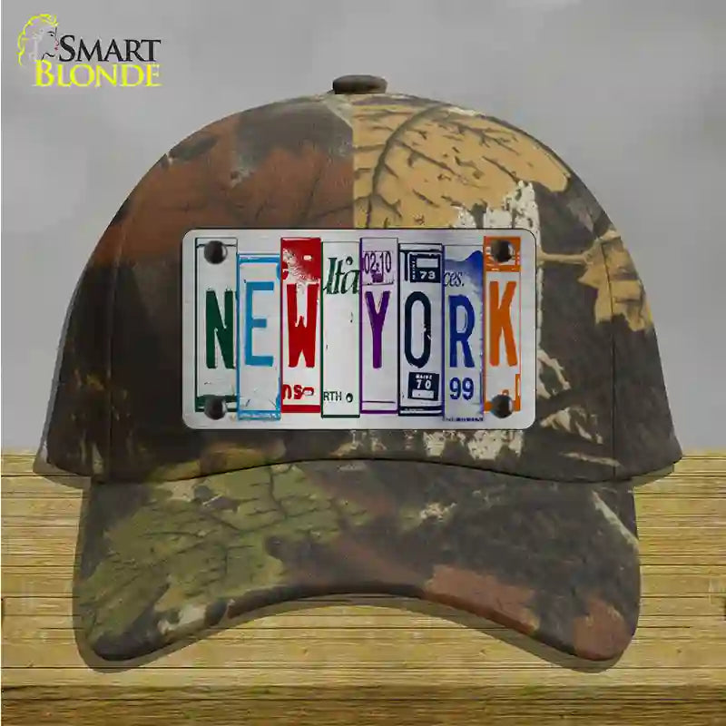 New York License Plate Art Novelty License Plate Hat Cotton / Camoflauge