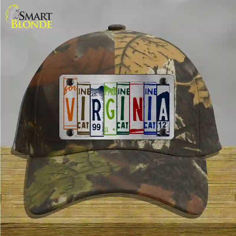 Virginia License Plate Art Novelty License Plate Hat Cotton / Camoflauge