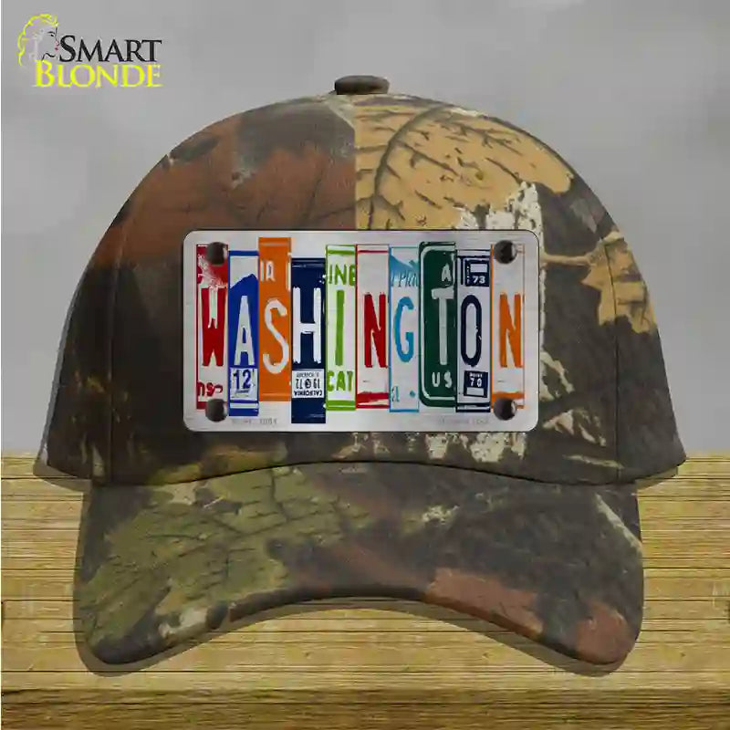 Washington License Plate Art Novelty License Plate Hat Cotton / Camoflauge