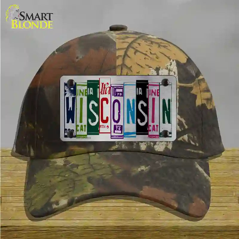 Wisconsin License Plate Art Novelty License Plate Hat Cotton / Camoflauge