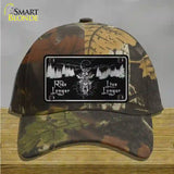 Ride Longer Live Longer Black Brushed Chrome Novelty License Plate Hat Cotton / Camoflauge