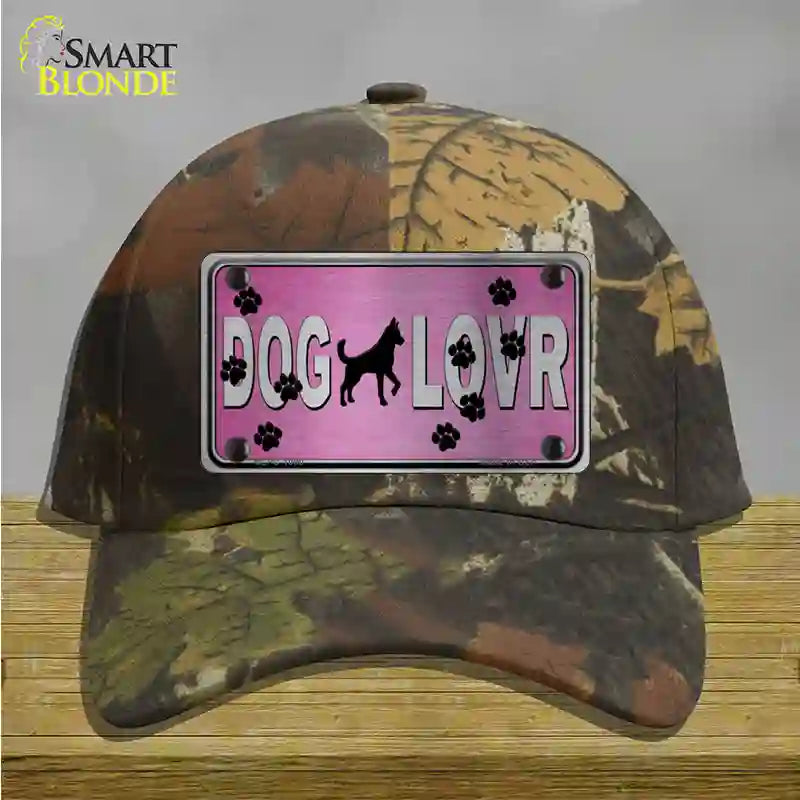 Dog Lover Pink Brushed Chrome Novelty License Plate Hat Tag Cotton / Camoflauge