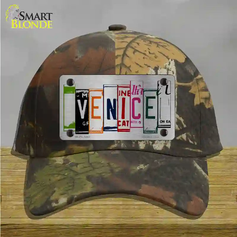 Venice License Plate Art Brushed Chrome Novelty License Plate Hat Tag Cotton / Camoflauge