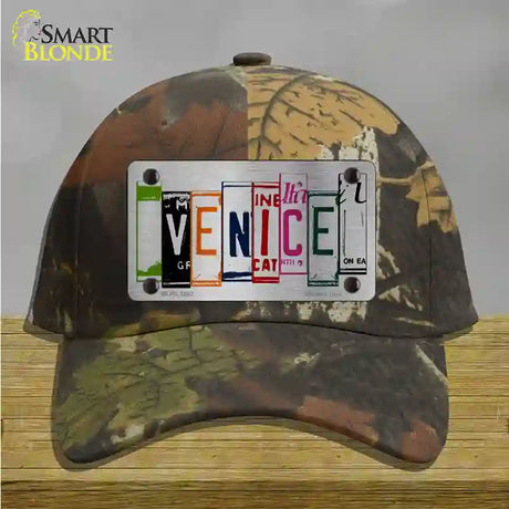 Venice License Plate Art Brushed Chrome Novelty License Plate Hat Tag Cotton / Camoflauge