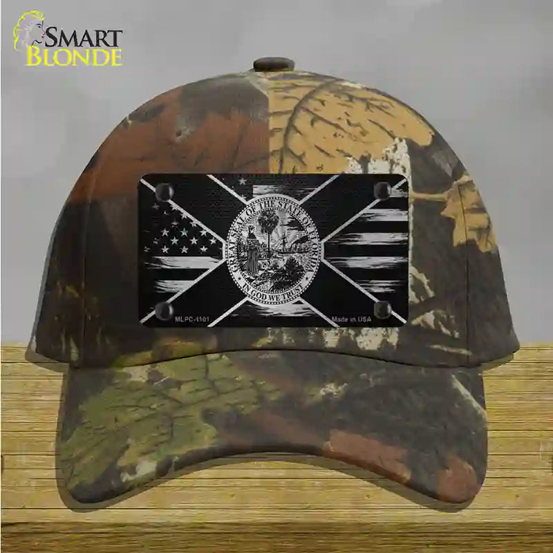 Florida Carbon Fiber Novelty License Plate Hat Cotton / Camoflauge