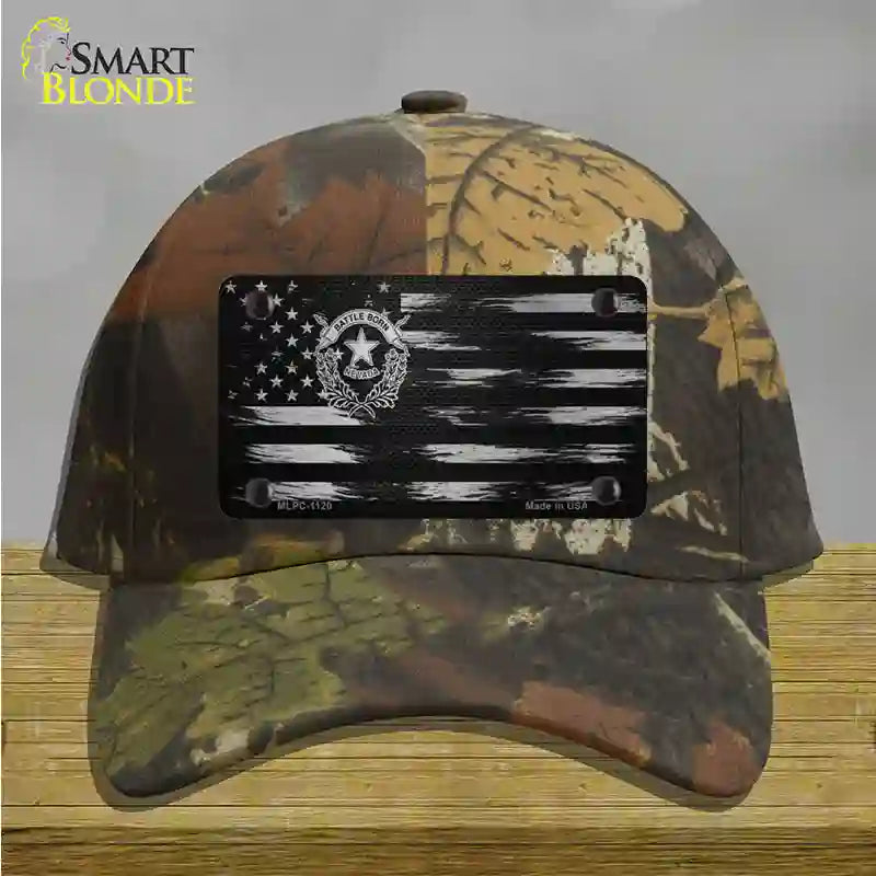 Nevada Carbon Fiber Novelty License Plate Hat Cotton / Camoflauge