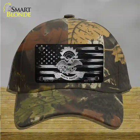 North Dakota Carbon Fiber Novelty License Plate Hat Cotton / Camoflauge