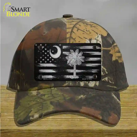 South Carolina Carbon Fiber Novelty License Plate Hat Cotton / Camoflauge