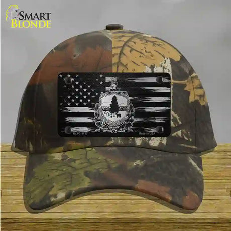 Vermont Carbon Fiber Novelty License Plate Hat Cotton / Camoflauge