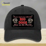 Big Dogs Black Novelty License Plate Hat Unconstructed Cotton / Black