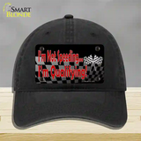 Im Qualifying Novelty License Plate Hat Unconstructed Cotton / Black