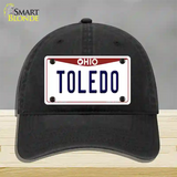 Toledo Ohio Novelty License Plate Hat Unconstructed Cotton / Black