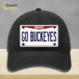 Go Buckeyes Ohio Novelty License Plate Hat Unconstructed Cotton / Black