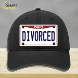 Divorced Ohio Novelty License Plate Hat Unconstructed Cotton / Black