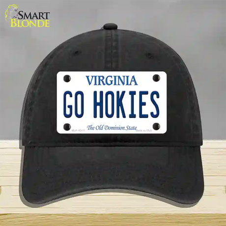 Go Hokies Virginia Novelty License Plate Hat Unconstructed Cotton / Black