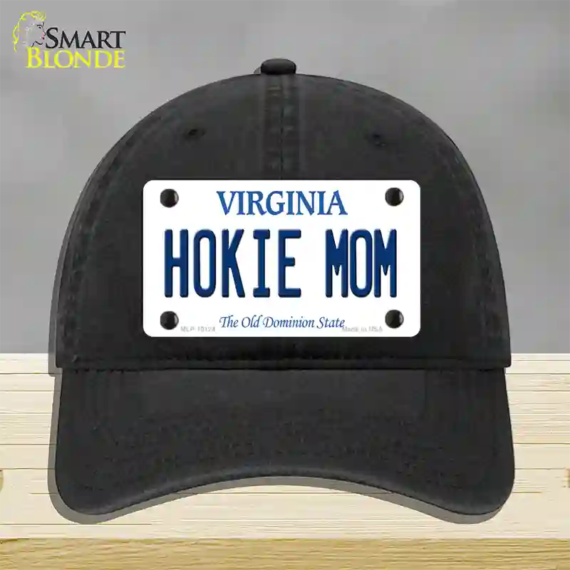 Hokie Mom Virginia Novelty License Plate Hat Unconstructed Cotton / Black