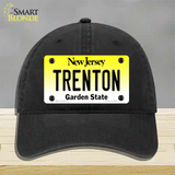 Trenton New Jersey Novelty License Plate Hat Unconstructed Cotton / Black